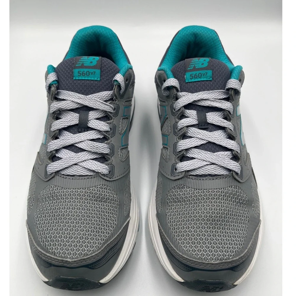 New Balance 560v7 Womens 10 D Wide Gray Teal Running Shoes W560LS7 Sneakers